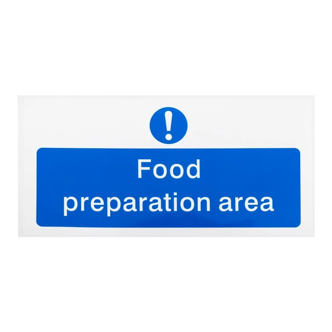 Vogue Food Preparation Area Sign