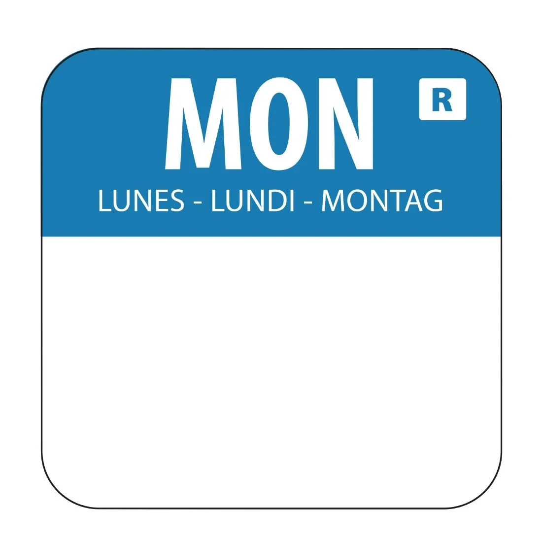Vogue Removable Colour Coded Food Labels Monday - Image 1