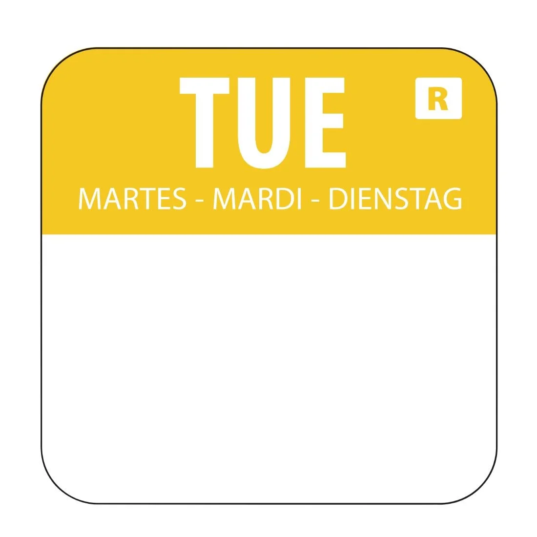 Vogue Removable Colour Coded Food Labels Tuesday