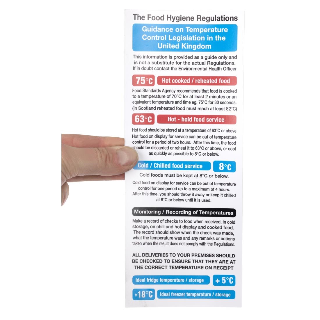 2006 Food Act Cook Chill Guidelines Sign