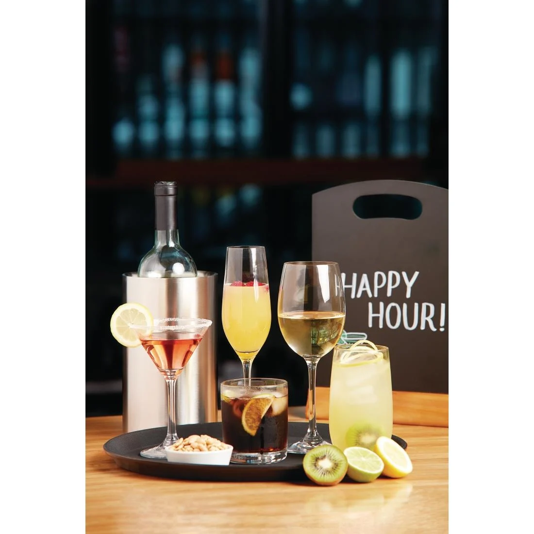 Olympia Bar Collection Crystal Martini Glasses 275ml