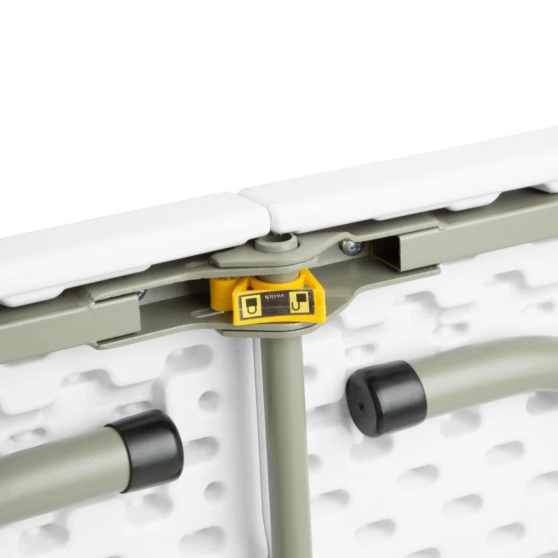 Bolero Rectangular Centre Folding Table 6ft White - Image 8