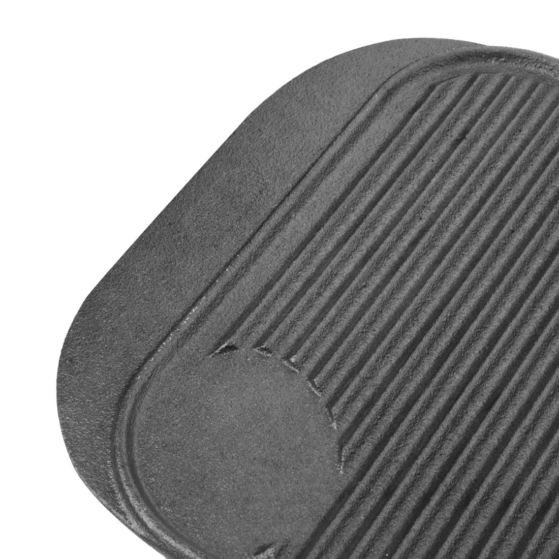 Vogue Reversible Cast Iron Double Griddle Pan