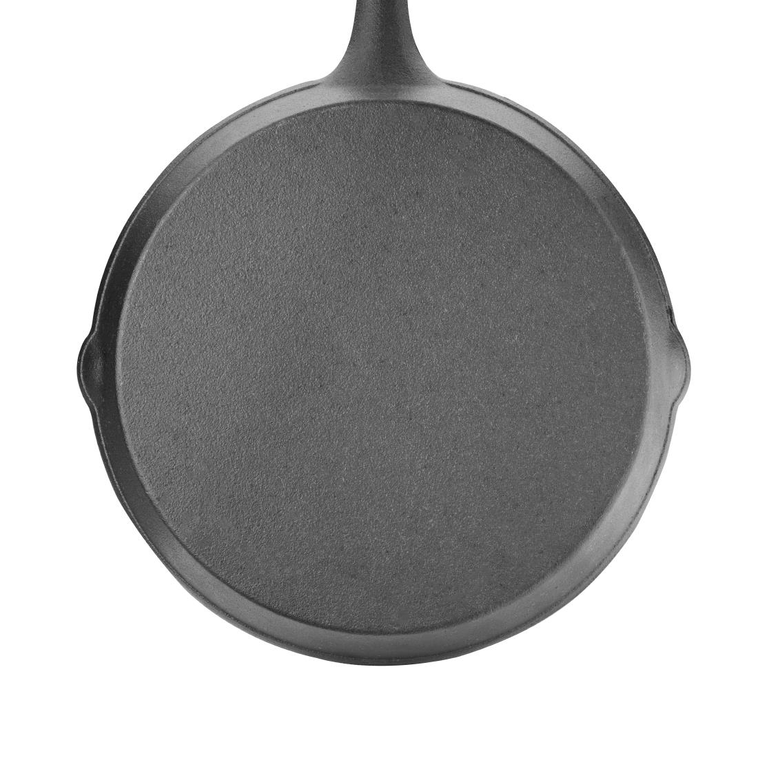 Vogue Round Cast Iron Skillet Pan 255mm
