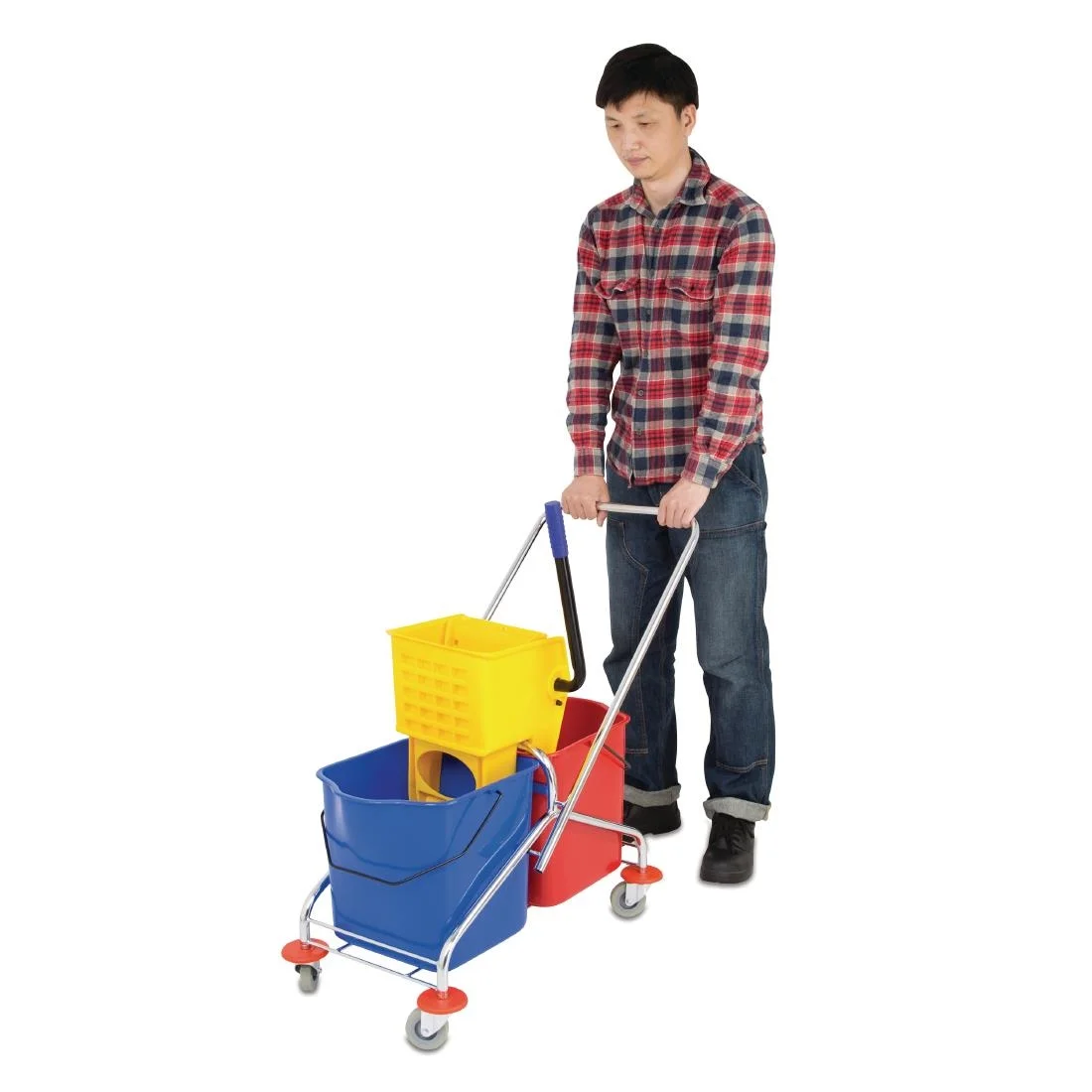 Jantex Dual Bucket Mop Wringer with Frame - Image 5