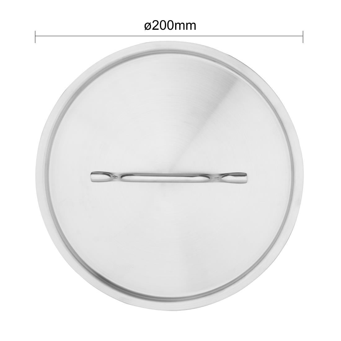 Vogue Stainless Steel Saucepan Lid 200mm