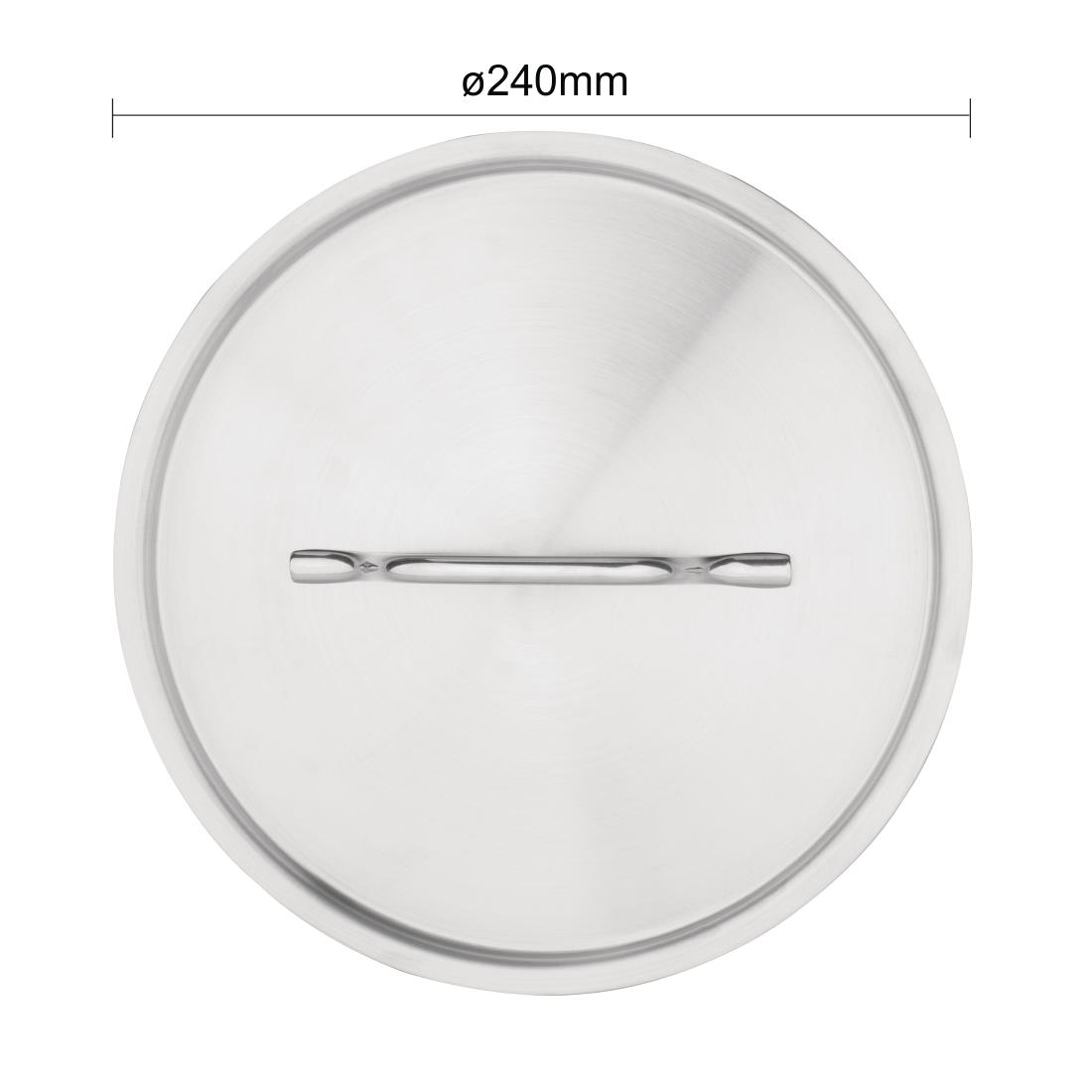 Vogue Stainless Steel Saucepan Lid 240mm