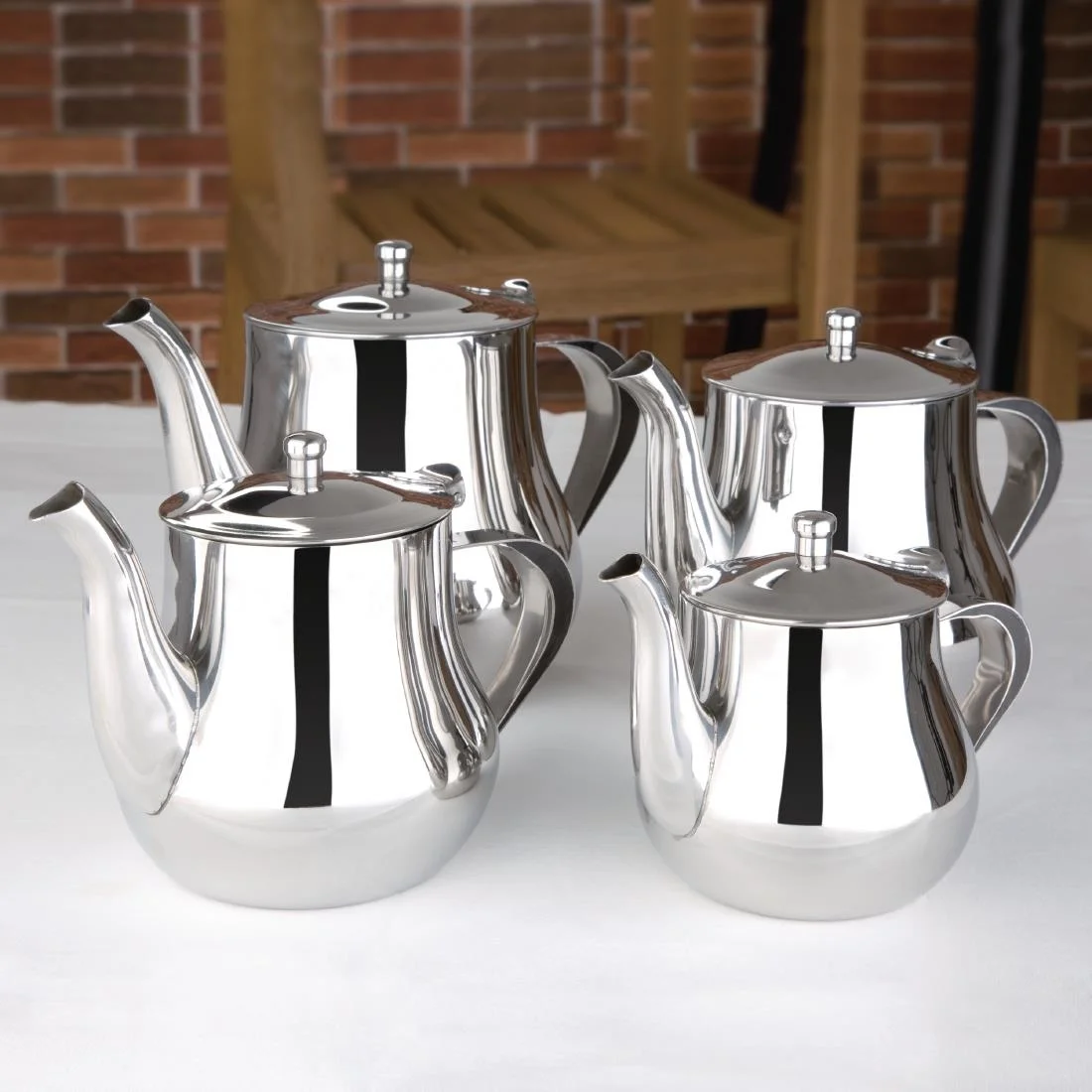 Olympia Arabian Teapot Stainless Steel 18oz - Image 2