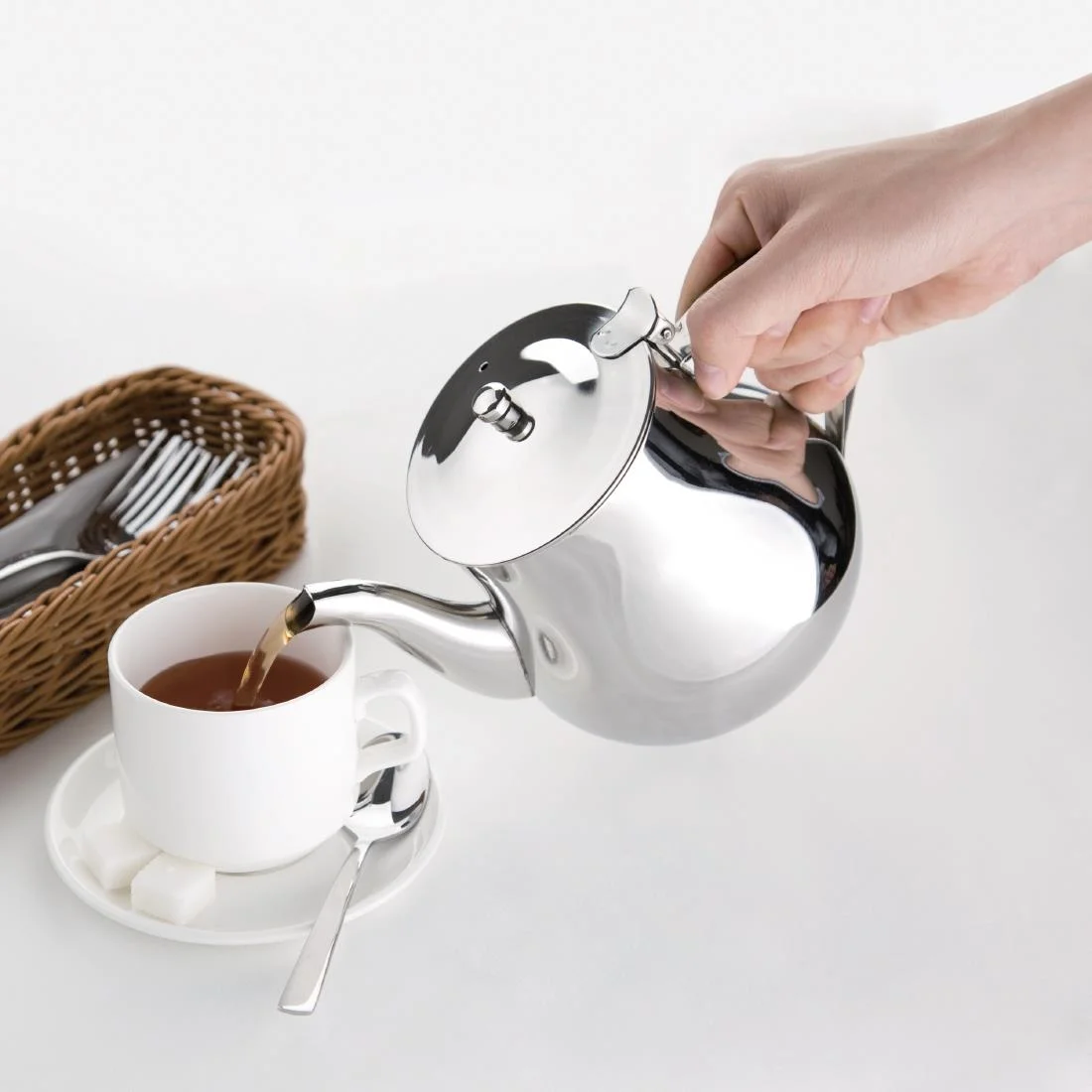 Olympia Arabian Teapot Stainless Steel 35oz - Image 4