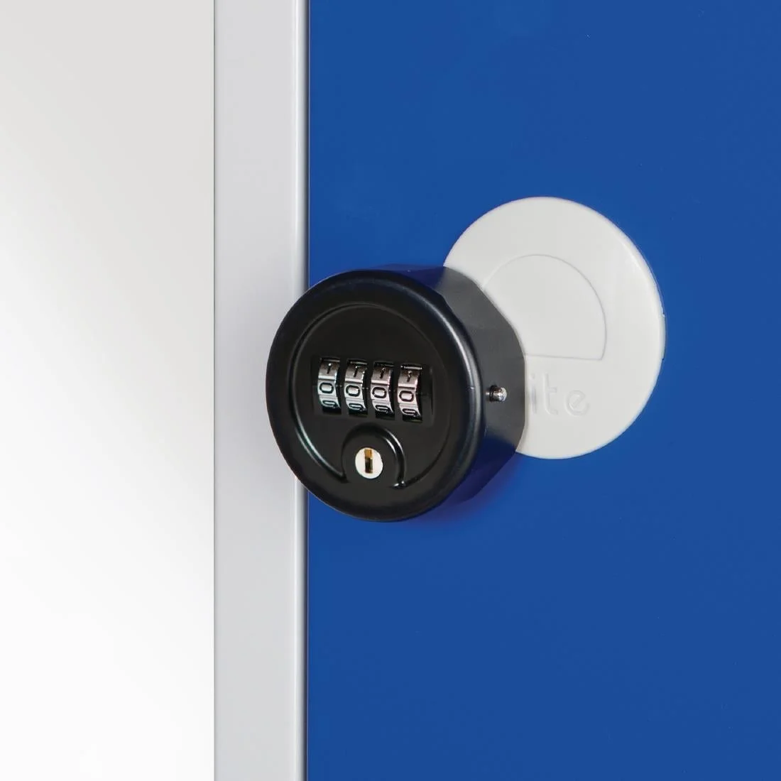 Elite Four Door Manual Combination Locker Locker White with Sloping Top - Image 2