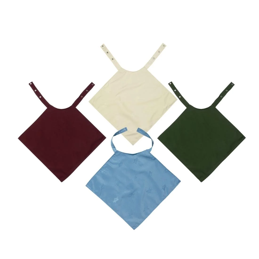 Napkin Style Dignified Adult Clothing Protector - Maroon - 45x45cm - Image 2