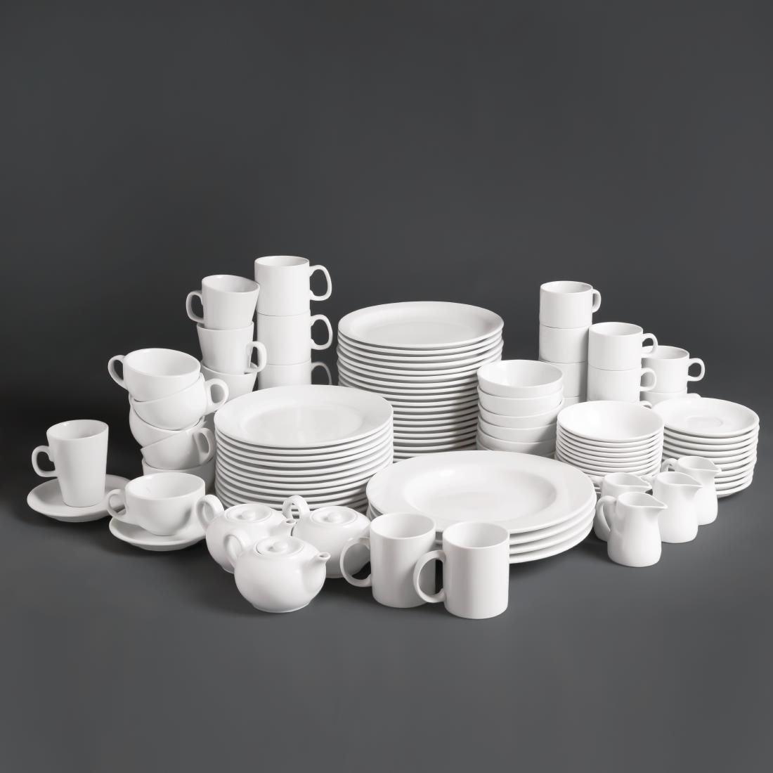 Olympia Whiteware Cappuccino Cups 284ml 10oz