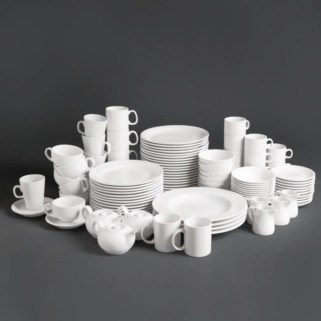 Olympia Whiteware Cappuccino Cups 284ml 10oz - Image 9