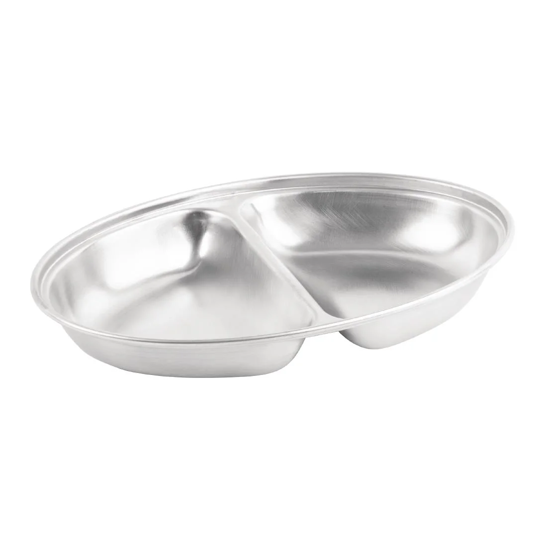 "Olympia Oval Vegetable Dish Two Compartments 200mm"