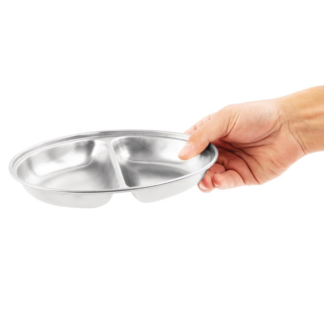 "Olympia Oval Vegetable Dish Two Compartments 200mm" - Image 4