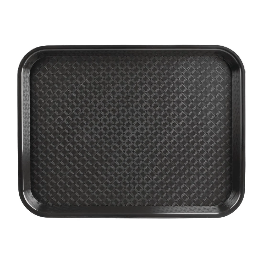 Kristallon Plastic Fast Food Tray Black Medium