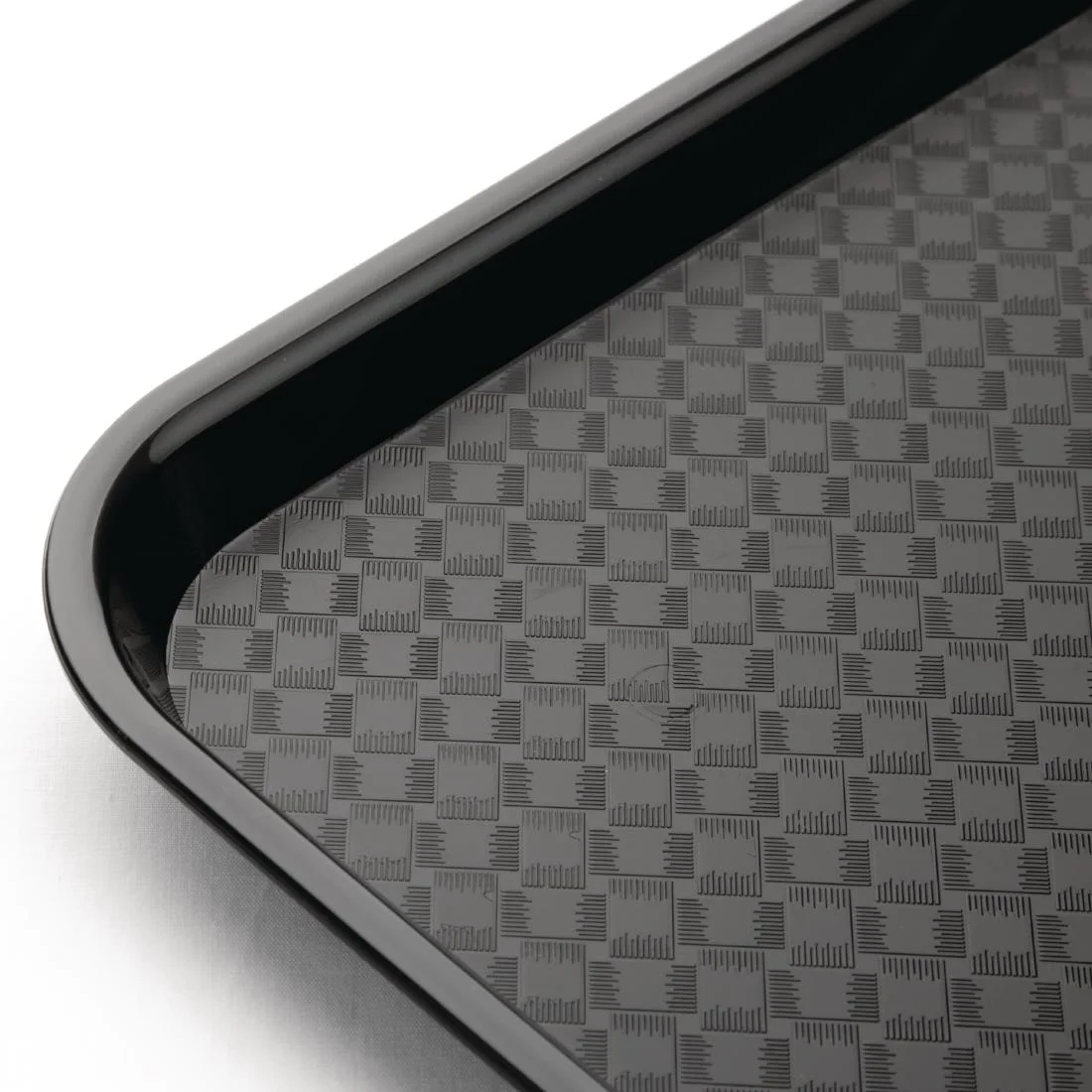 Kristallon Plastic Fast Food Tray Black Medium - Image 4
