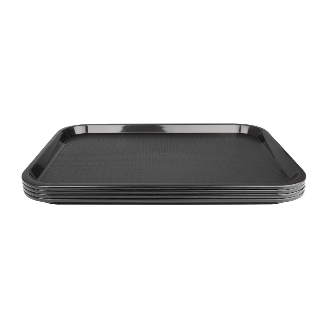 Kristallon Plastic Fast Food Tray Black Medium - Image 5
