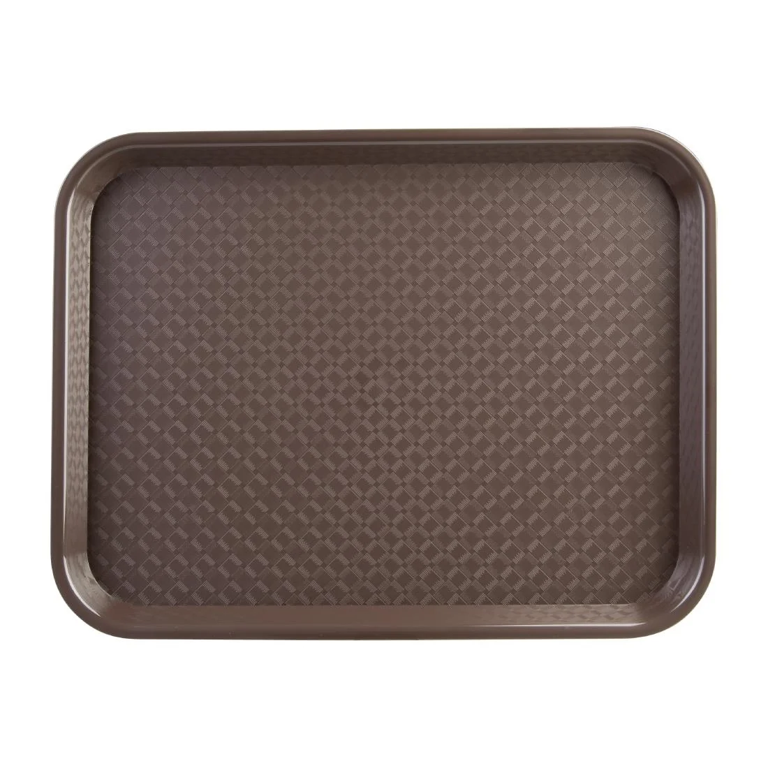 Kristallon Plastic Fast Food Tray Brown Medium