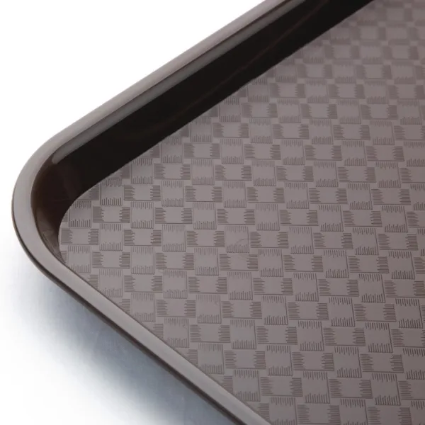Kristallon Plastic Fast Food Tray Brown Medium