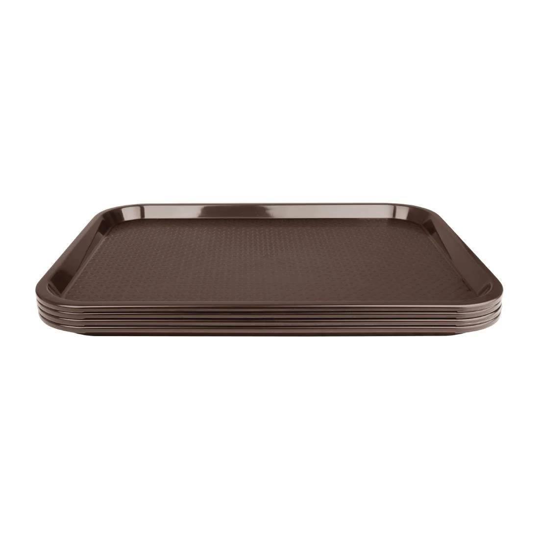 Kristallon Plastic Fast Food Tray Brown Medium - Image 4