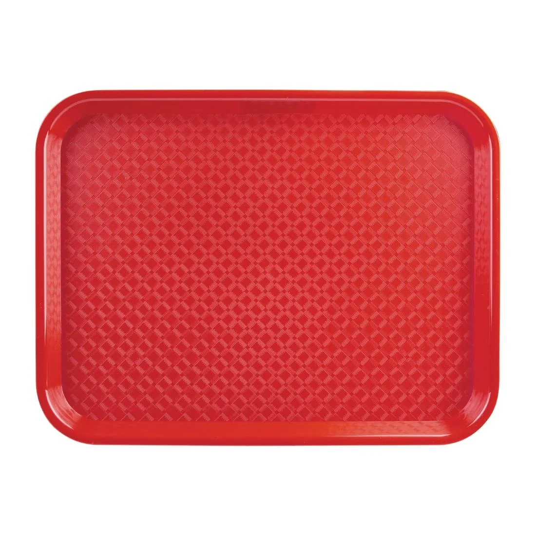 Kristallon Plastic Fast Food Tray Red Medium