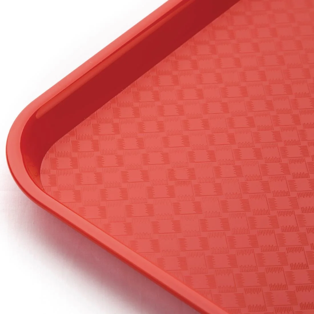 Kristallon Plastic Fast Food Tray Red Medium - Image 3