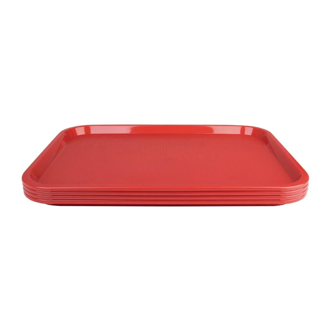 Kristallon Plastic Fast Food Tray Red Medium - Image 4