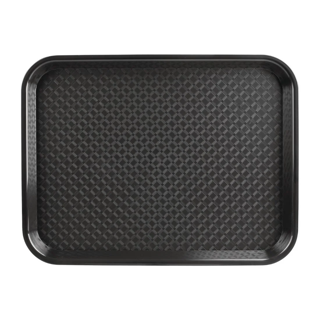 Kristallon Plastic Fast Food Tray Black Large