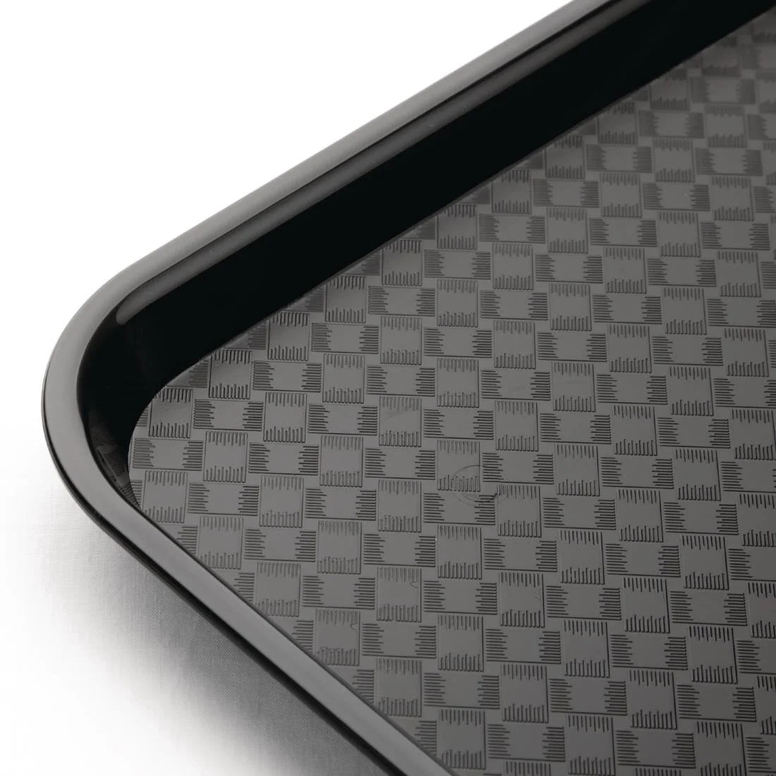 Kristallon Plastic Fast Food Tray Black Large - Image 2