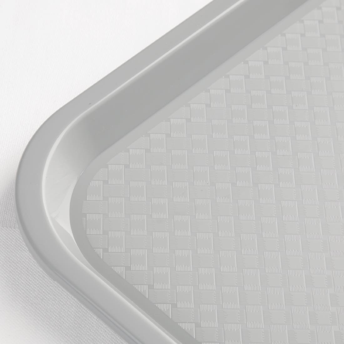 Kristallon Plastic Fast Food Tray Grey Large