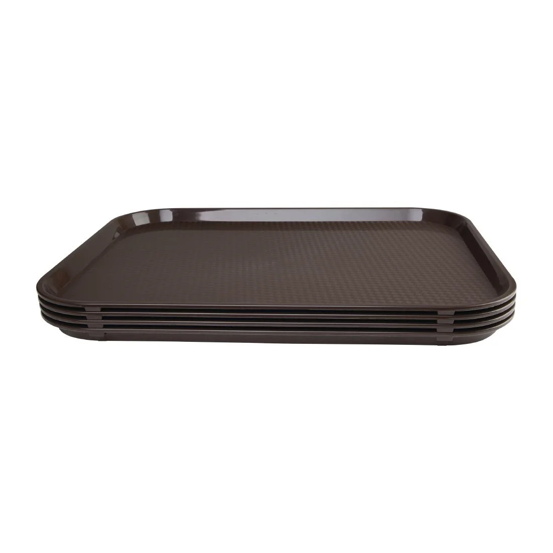 Kristallon Plastic Fast Food Tray Brown Large - Image 4