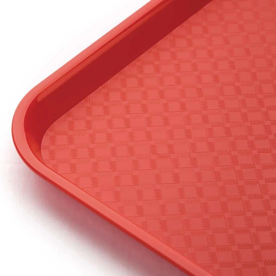 Kristallon Plastic Fast Food Tray Red Large - Image 3