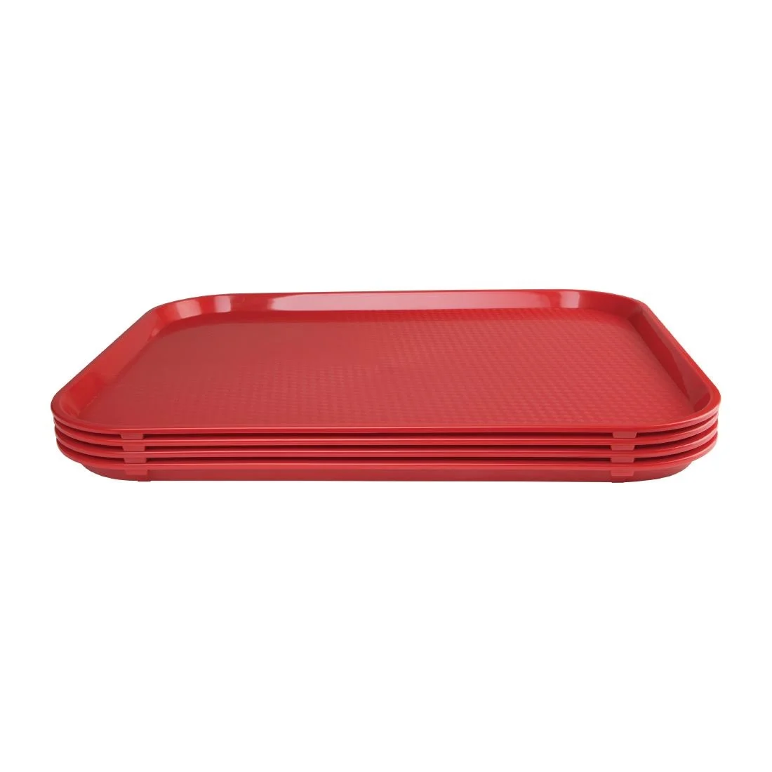 Kristallon Plastic Fast Food Tray Red Large - Image 4