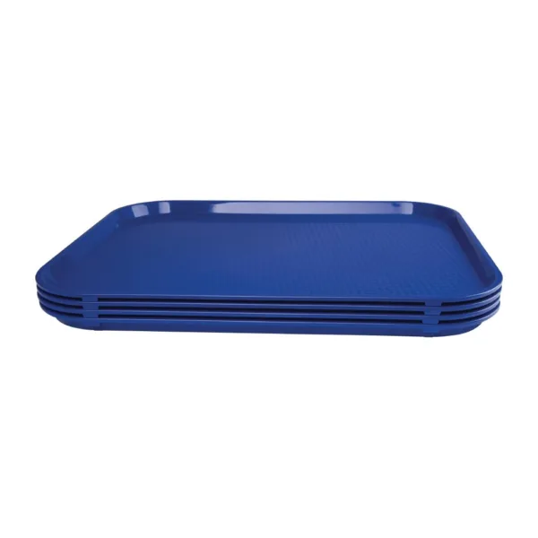 Kristallon Plastic Fast Food Tray Blue Large