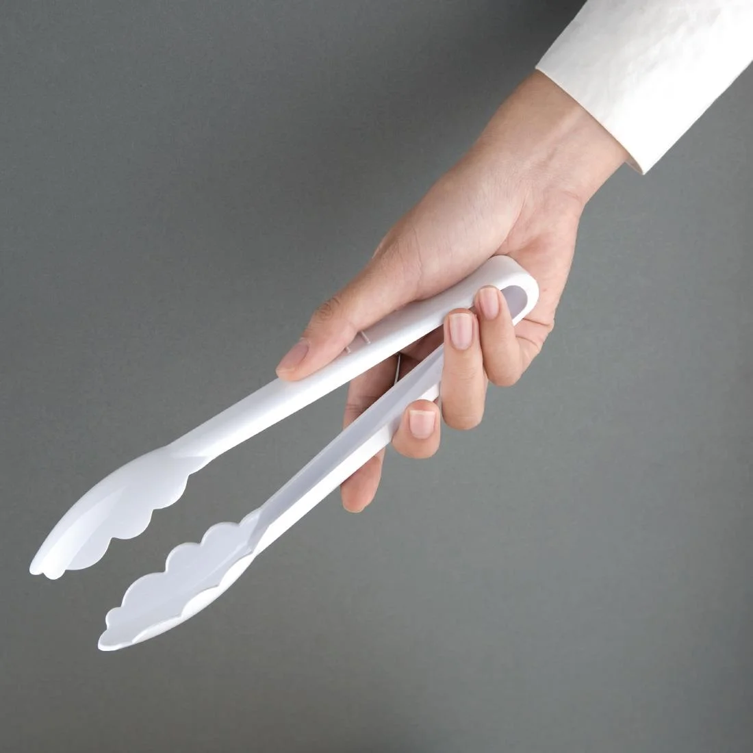 Vogue White Tongs 9" - Image 3