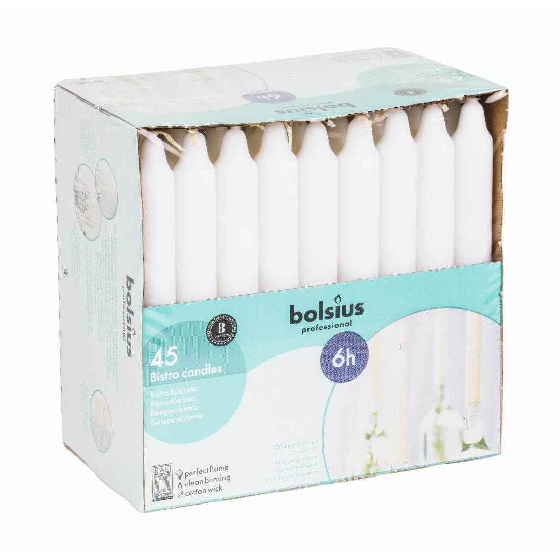 White Bistro 7inch Candles
