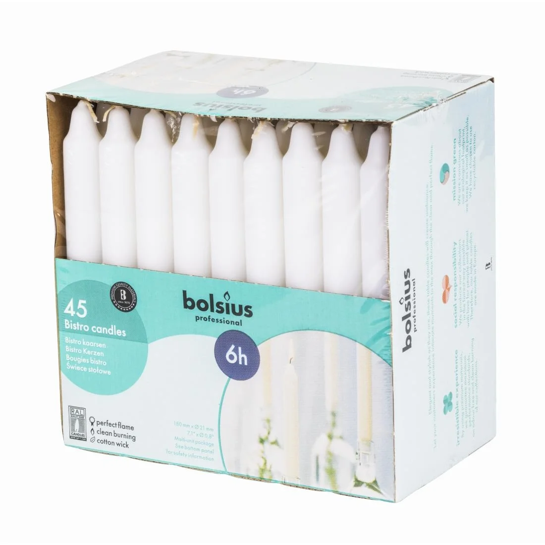 White Bistro 7inch Candles