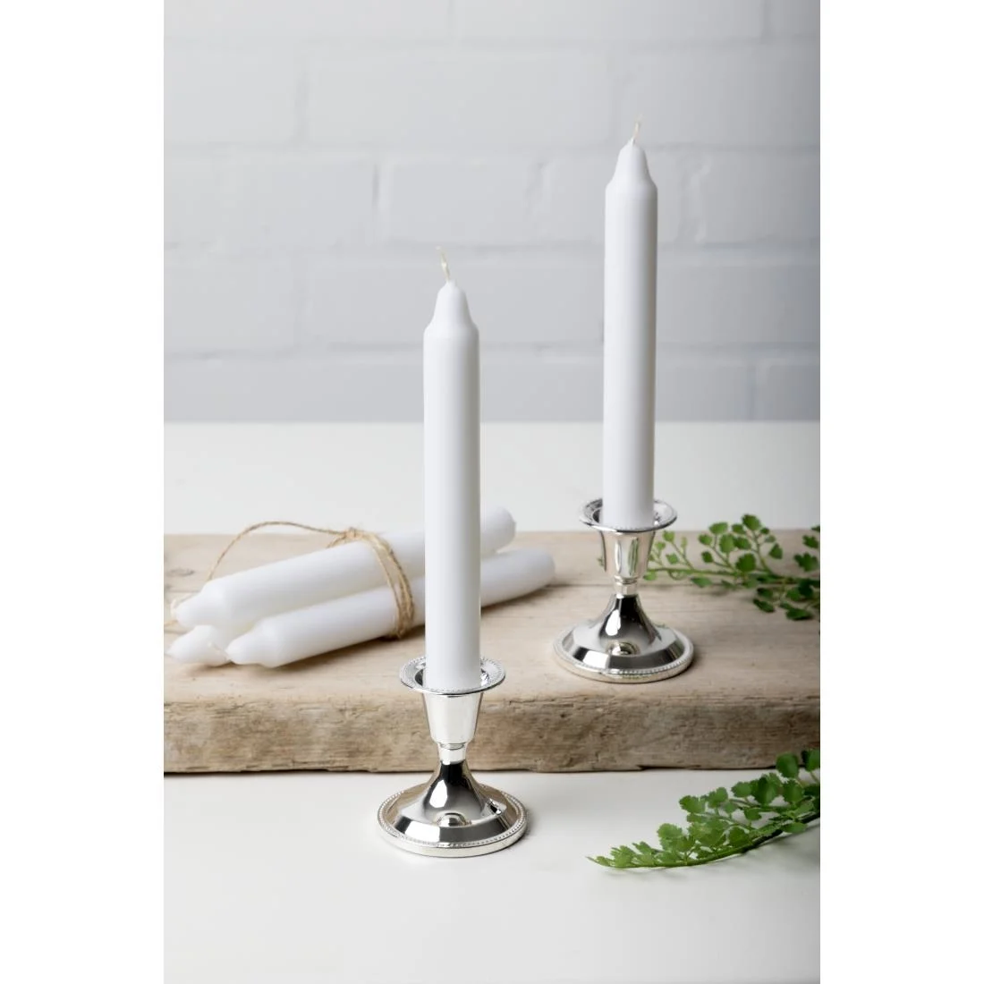 White Bistro 7inch Candles - Image 7