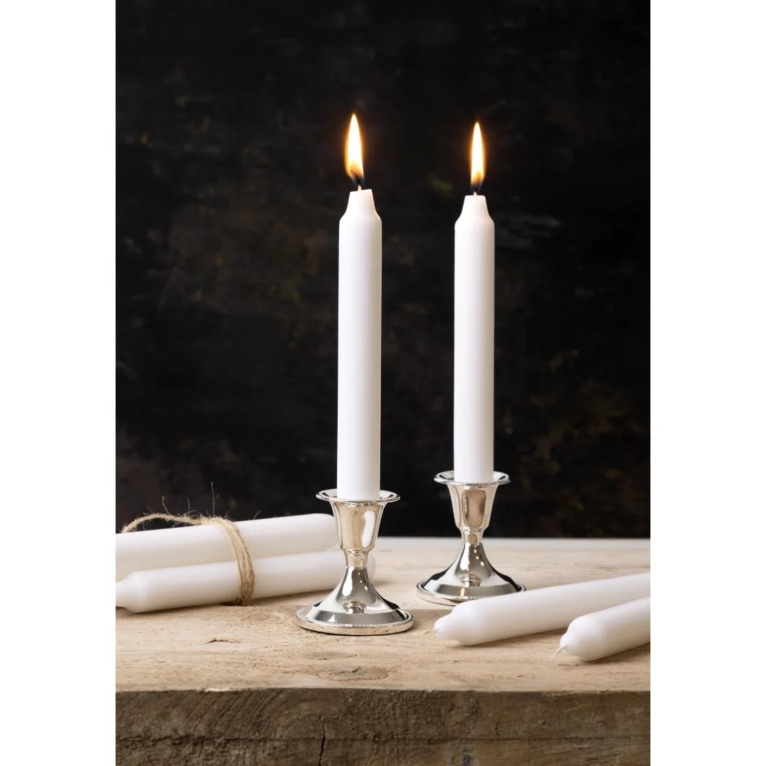 White Bistro 7inch Candles - Image 8