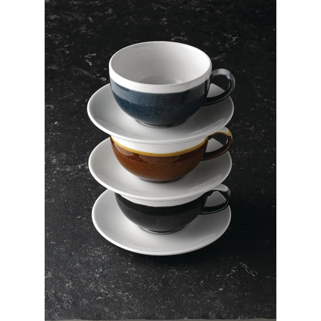 Churchill Monochrome Cappuccino Cup Sapphire Blue 225ml - Image 2