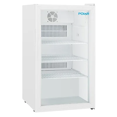 Polar C-Series Under Counter Display Fridge White 90Ltr