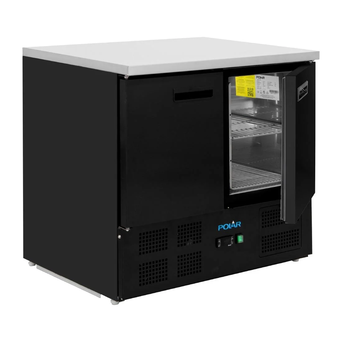 Polar G-Series Double Door Counter Fridge Black 240Ltr - Image 4