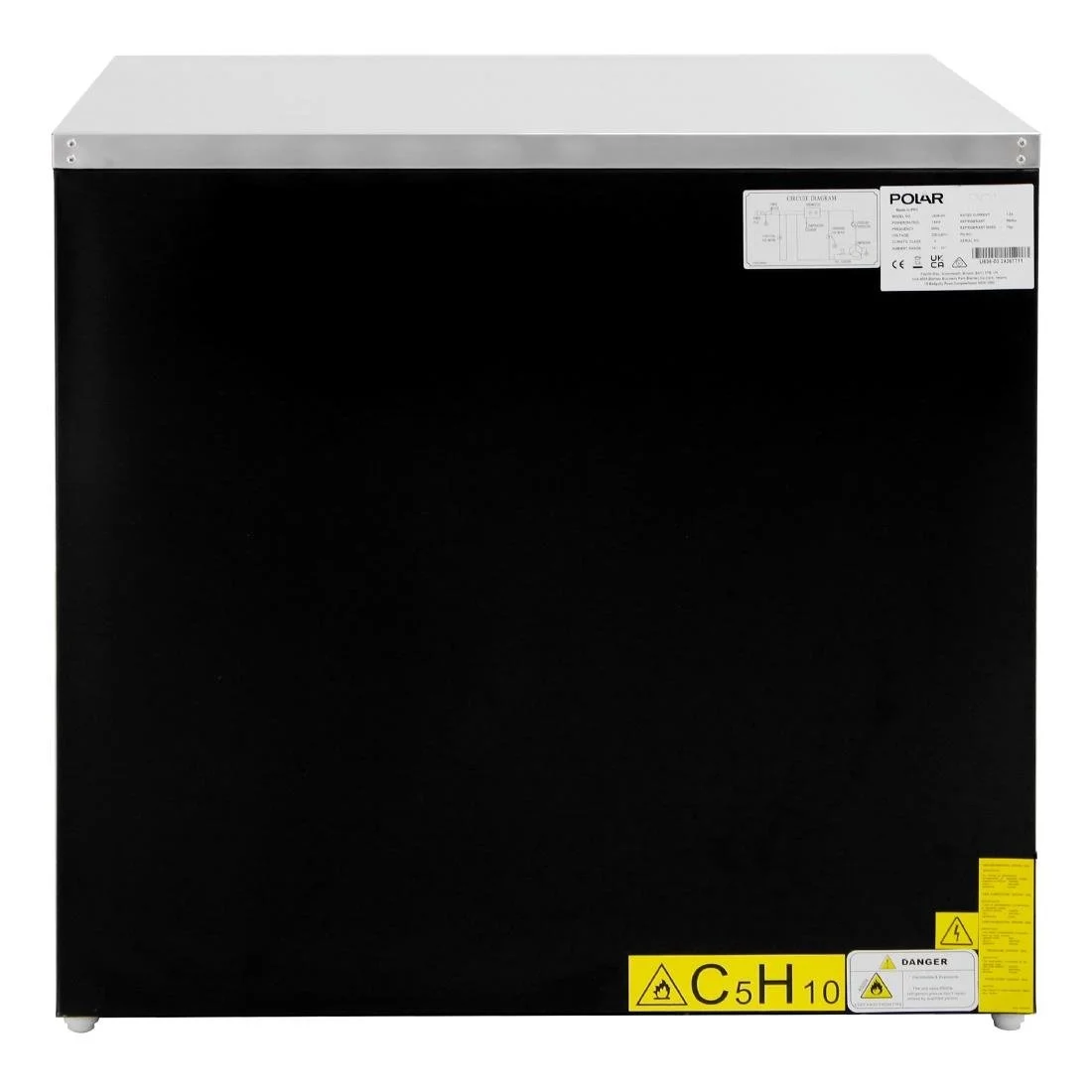Polar G-Series Double Door Counter Fridge Black 240Ltr - Image 6