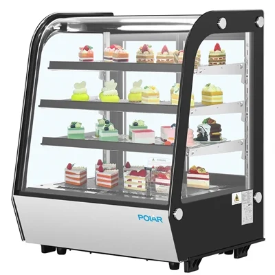 Polar G-Series Rounded Glass Countertop Display Fridge - Image 5