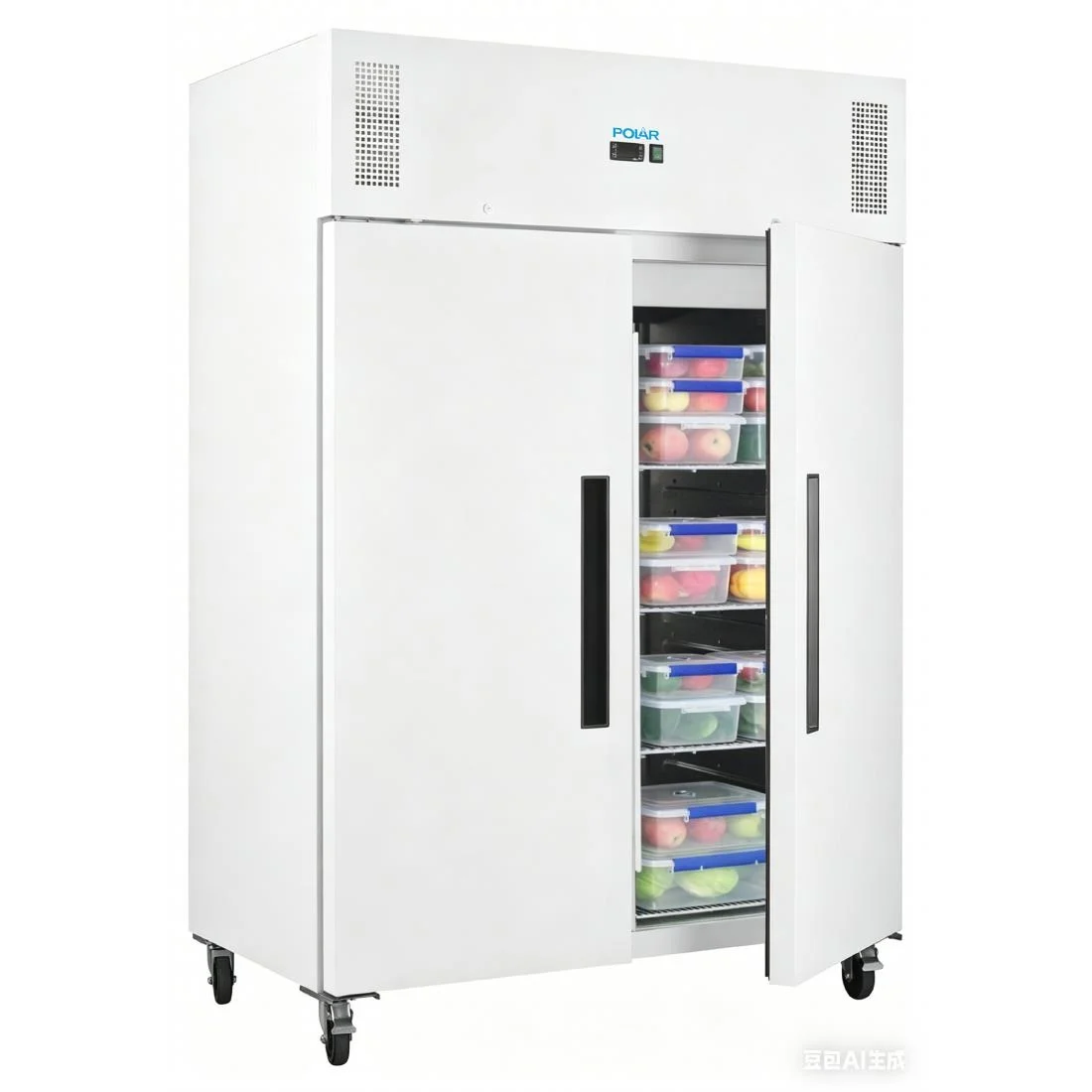 Polar G-Series Upright Double Door Fridge White 1152Ltr - Image 5