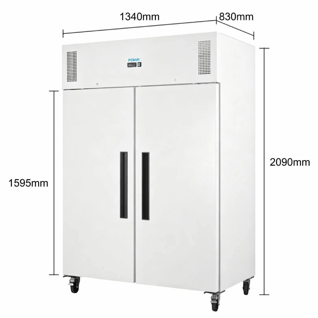 Polar G-Series Upright Double Door Fridge White 1152Ltr - Image 7