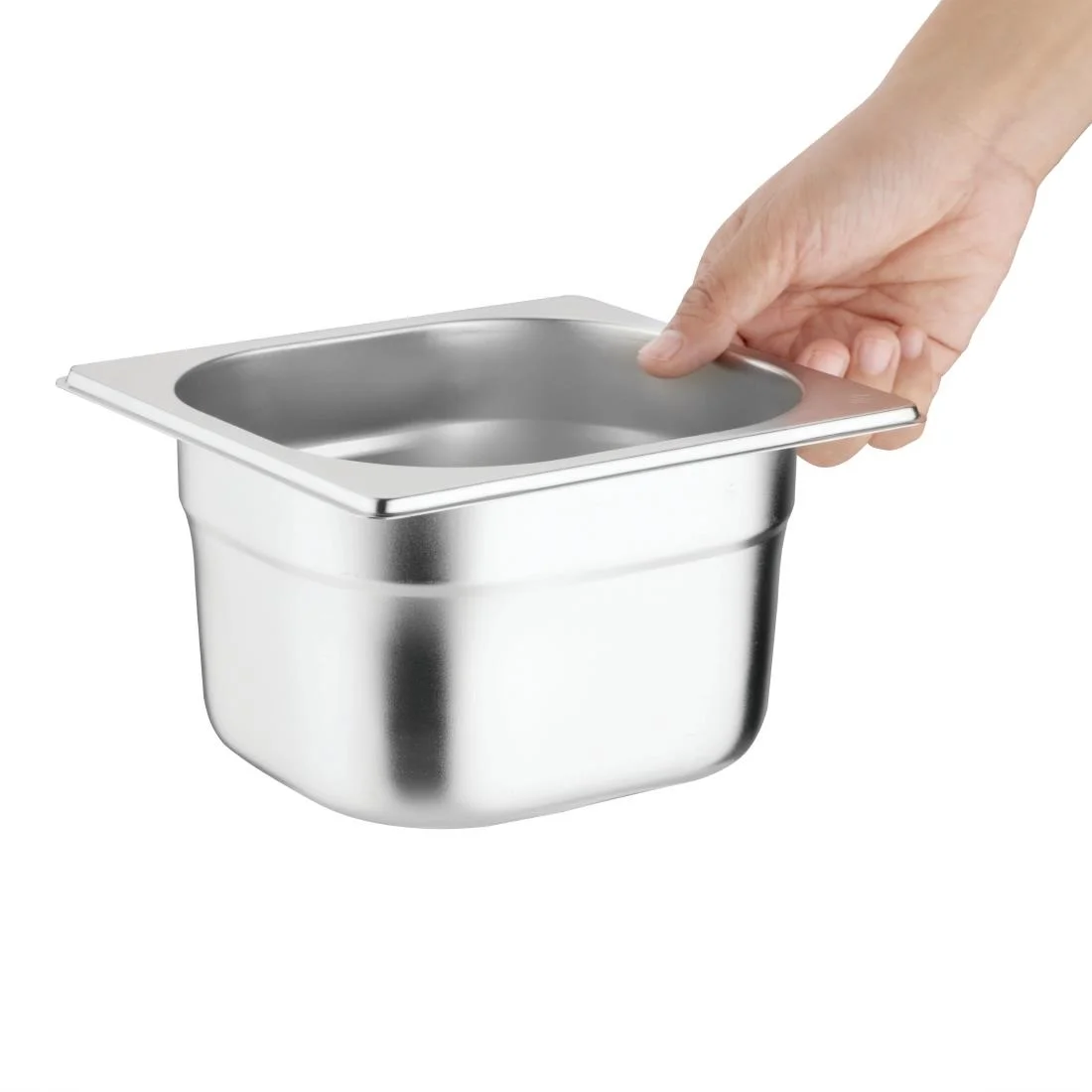 Vogue 1/6 Gastronorm Pans and Lids Set of 4 - Image 3