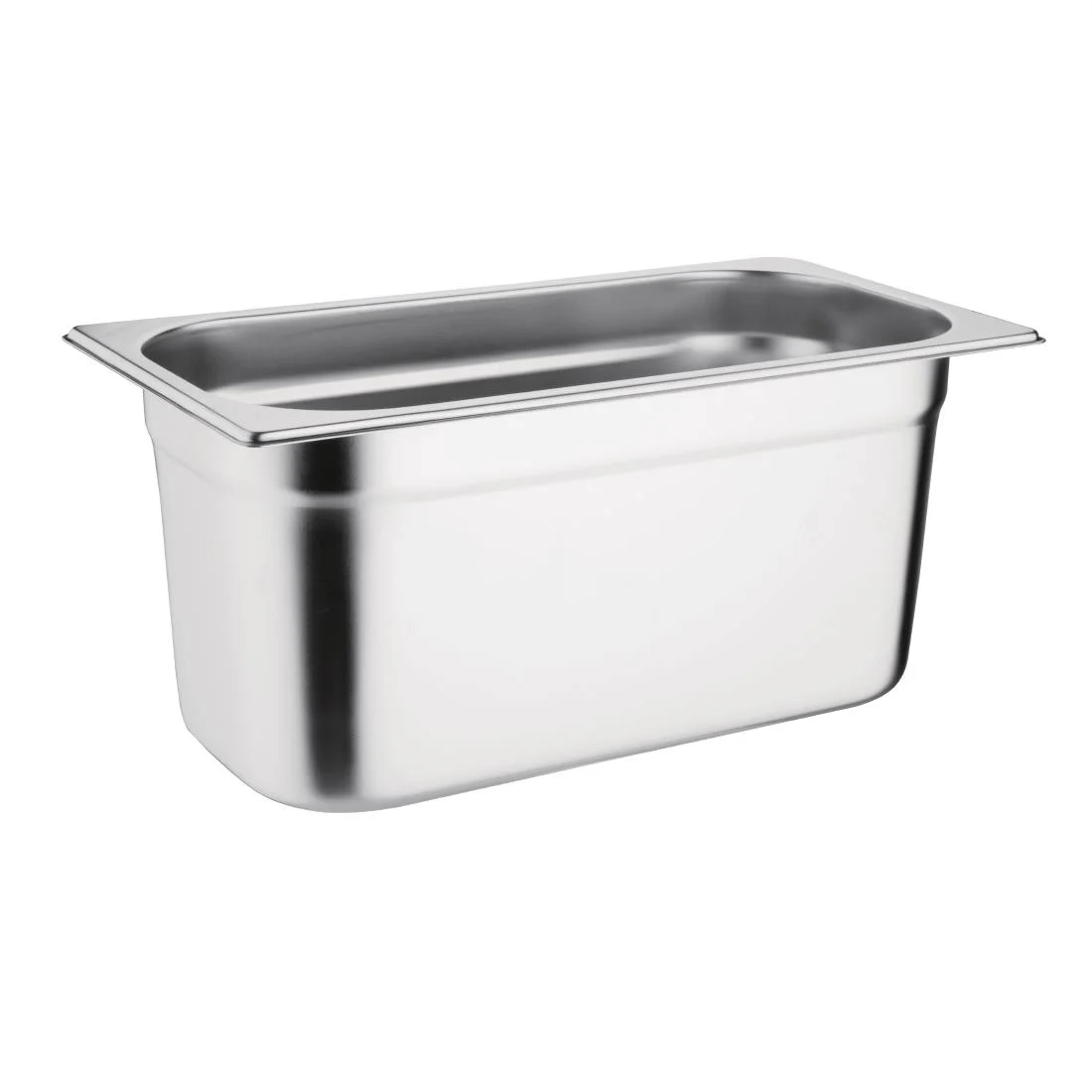 Vogue Stainless Steel Gastronorm Set 3 x 1/3 with Lids