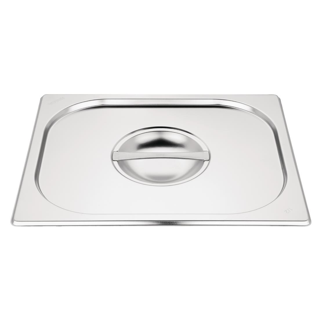 Vogue Stainless Steel Gastronorm Set 2 x 1/2 with Lids